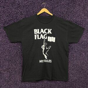 Black Flag My Rules Everything Went Black Band T-Shirt XL